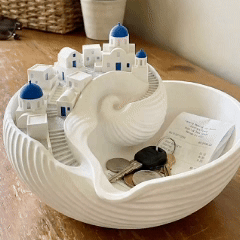 🌊 Santorini Catchall Bowl