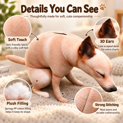 Funny Pooping Dog Plush Pillow