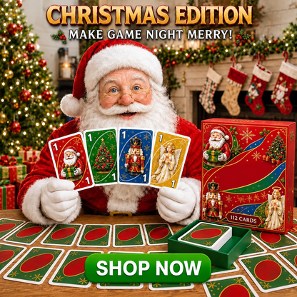 🔥Last Day 49% OFF🎉-🃏Christmas Cards Edition🎄 Holiday Family Card Game with 112 Festive Cards