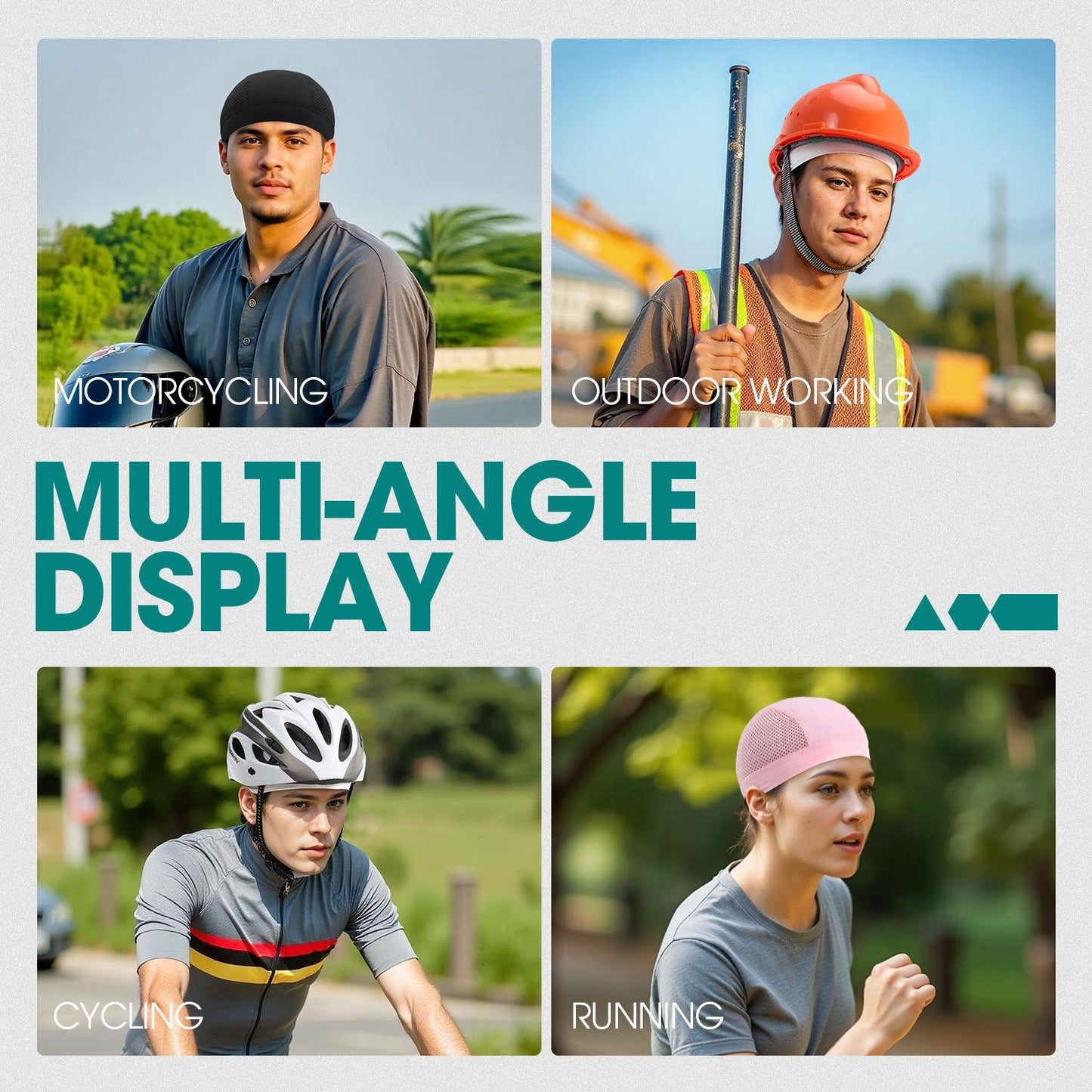🧢  Breathable Skull Cap | Lightweight Sweat-Wicking Head Wrap