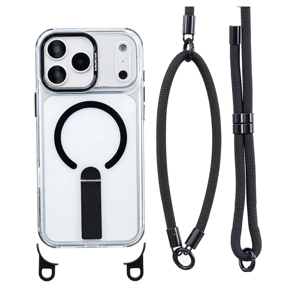MagSafe Phone Case with Detachable Crossbody Neck Lanyard Strap