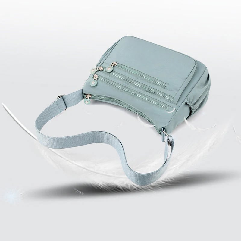 🎒✨ Lightweight Nylon Crossbody Bag – Multi-Pocket, Water-Resistant, Adjustable 🔧