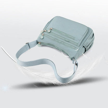 🎒✨ Lightweight Nylon Crossbody Bag – Multi-Pocket, Water-Resistant, Adjustable 🔧