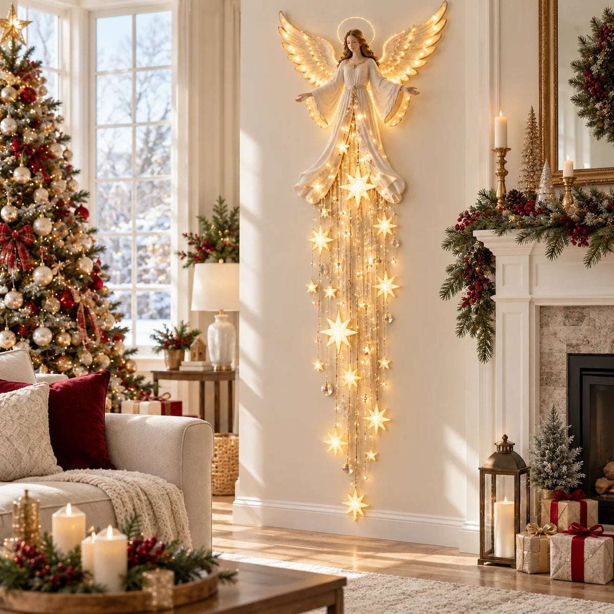 🔥 Limited Time 49% OFF – Angel Blessing Starfall Wall Light
