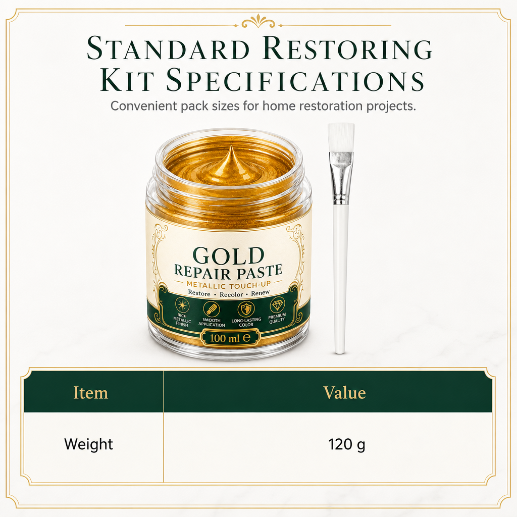 ✨✨ Gold Metallic Refinishing Repair Paste - Home Decor Restoration Kit 🎨