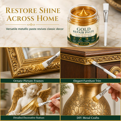 ✨✨ Gold Metallic Refinishing Repair Paste - Home Decor Restoration Kit 🎨