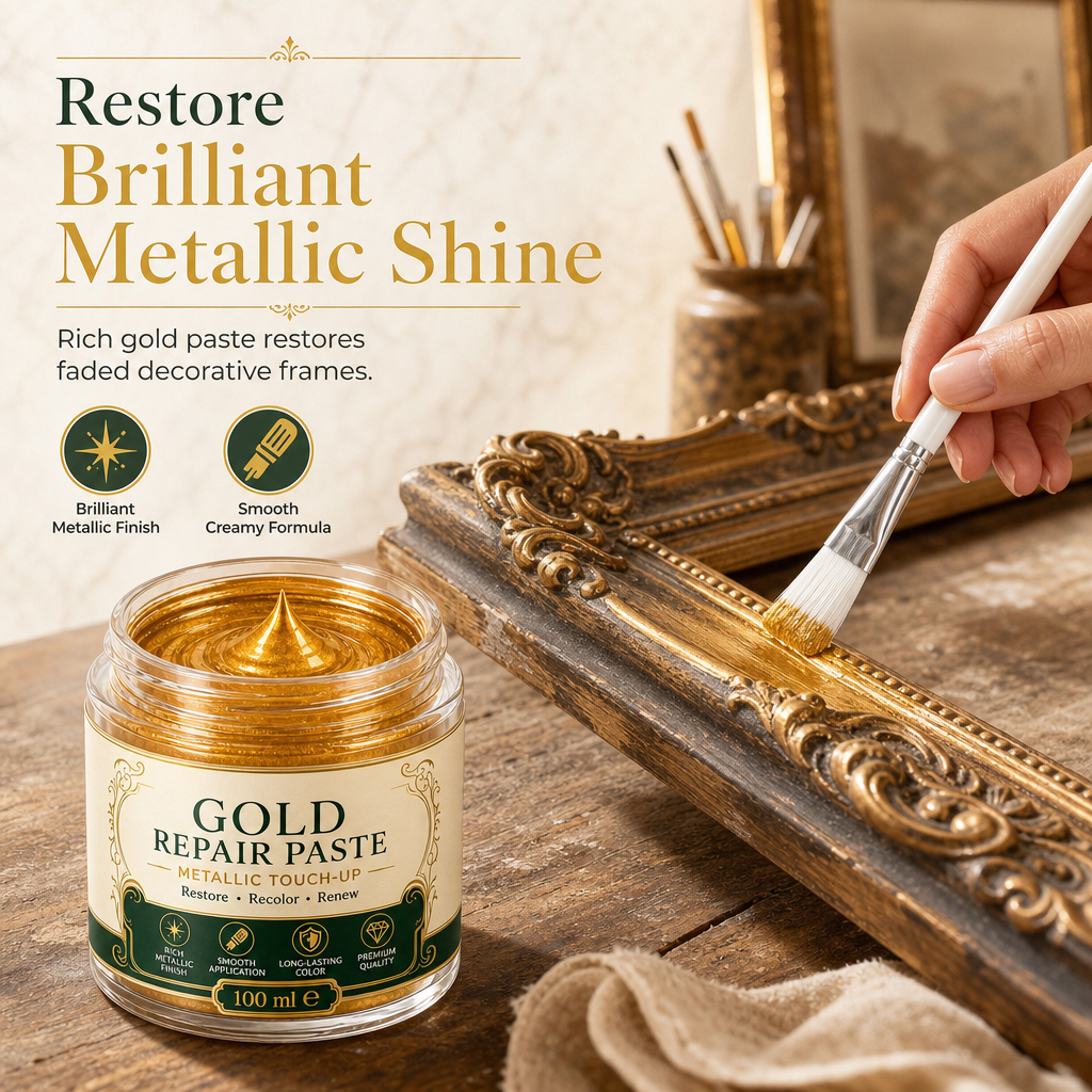 ✨✨ Gold Metallic Refinishing Repair Paste - Home Decor Restoration Kit 🎨