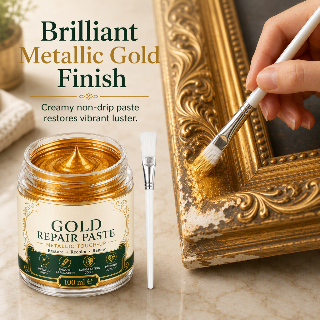 ✨✨ Gold Metallic Refinishing Repair Paste - Home Decor Restoration Kit 🎨