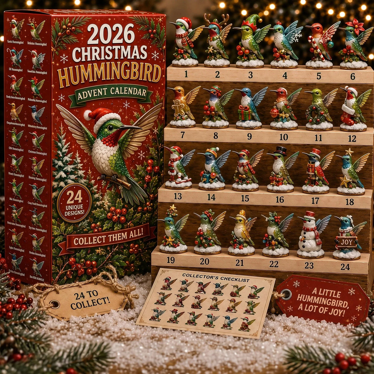 🐦2026 Christmas Hummingbird Advent Calendar – Every Day Brings New Surprises 🎄✨