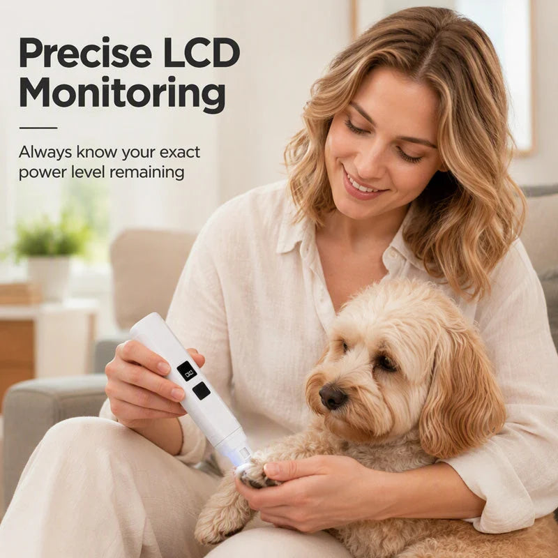 🥳2026 Hot Sale🥳💞50k+ Sold!🐶💨 50% Off! Electric Pet Nail Grinder – Whisper‑quiet, 3‑step Gentle Grinding. Led Power Display & Usb‑c Rechargeable – Stress‑free Grooming For Dogs & Cats! 🛡️✨