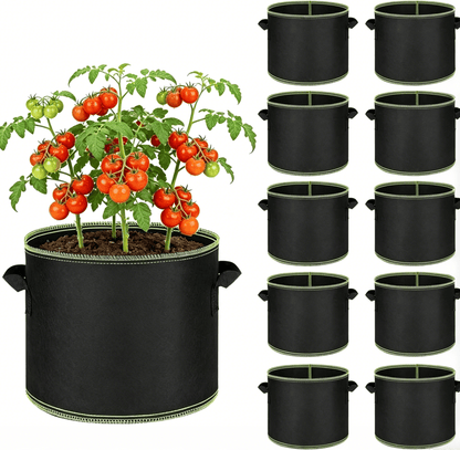 🌱 Gallon Grow Bags – Heavy Duty Aeration Fabric Pots with Handles for Vegetables, Flowers & Fruits 🪴