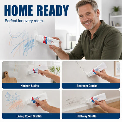 🥳2026 HOT SALE🥳💞50K+ SOLD! 🥩🍴 56% OFF!All-in-One Wall Repair Paste with Roller Brush