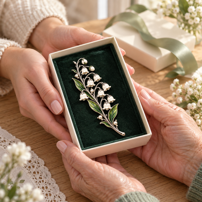 Lily Of The Valley ✨ Timeless Vintage Brooch 💛 Pure Elegance Never Fades
