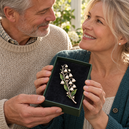 Lily Of The Valley ✨ Timeless Vintage Brooch 💛 Pure Elegance Never Fades