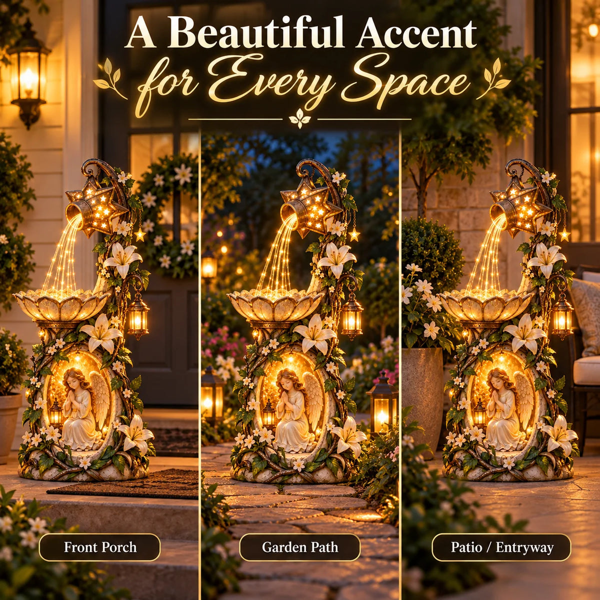 🔥 Last Day 49% Off👼✨ Angel Starlight Garden  – Faith-inspired Lighted Outdoor Decor