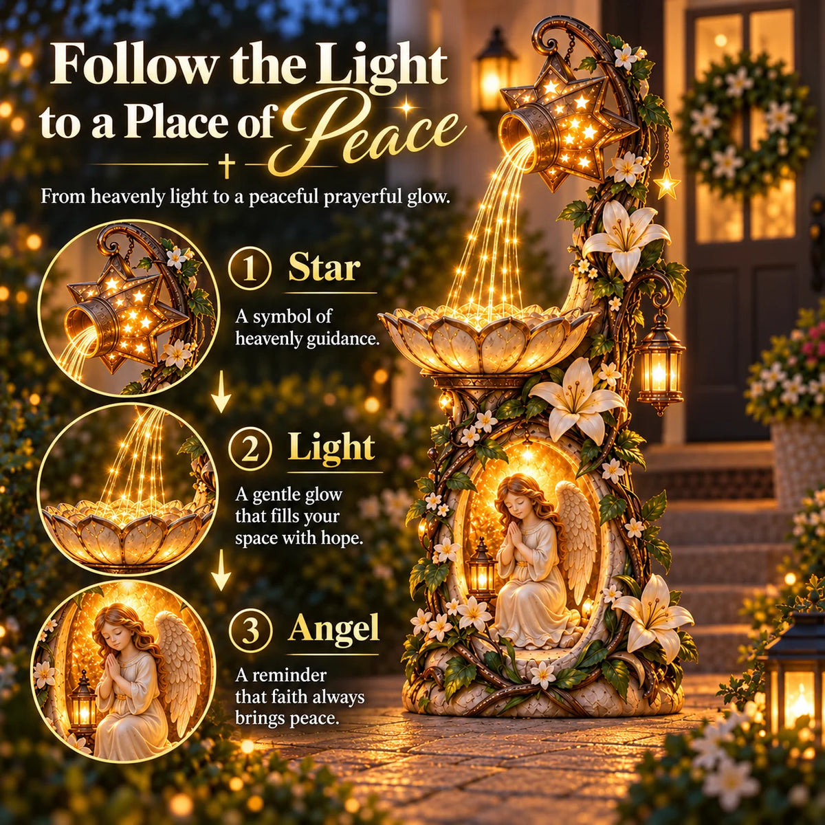 🔥 Last Day 49% Off👼✨ Angel Starlight Garden  – Faith-inspired Lighted Outdoor Decor