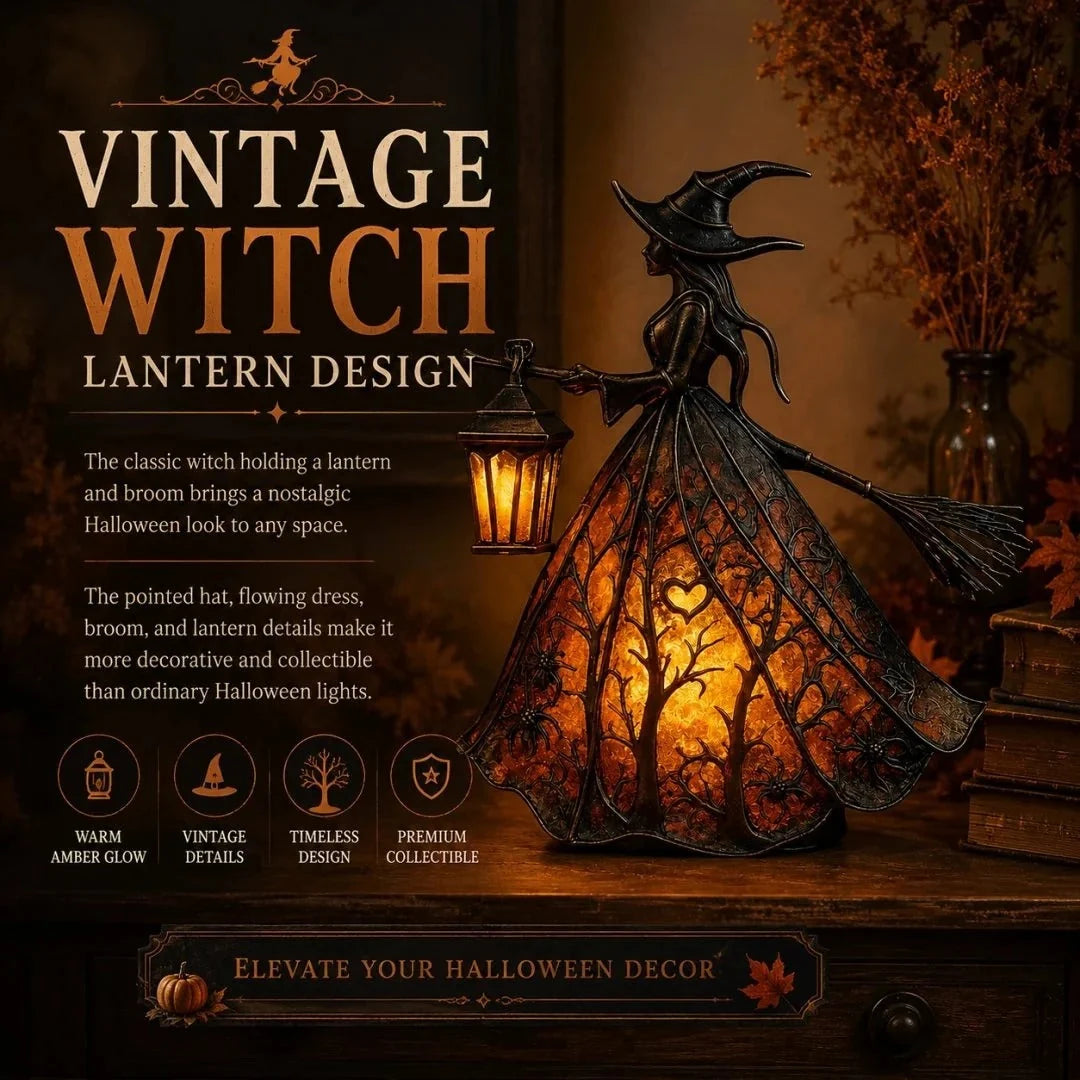✨Last Day 49% OFF✨Halloween Witch Lamp Tabletop Decoration✨