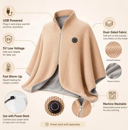 ❄️ LAST CHANCE 50% OFF Heated Wearable Blanket – Stay Warm at Your Desk Without Bulky Layers