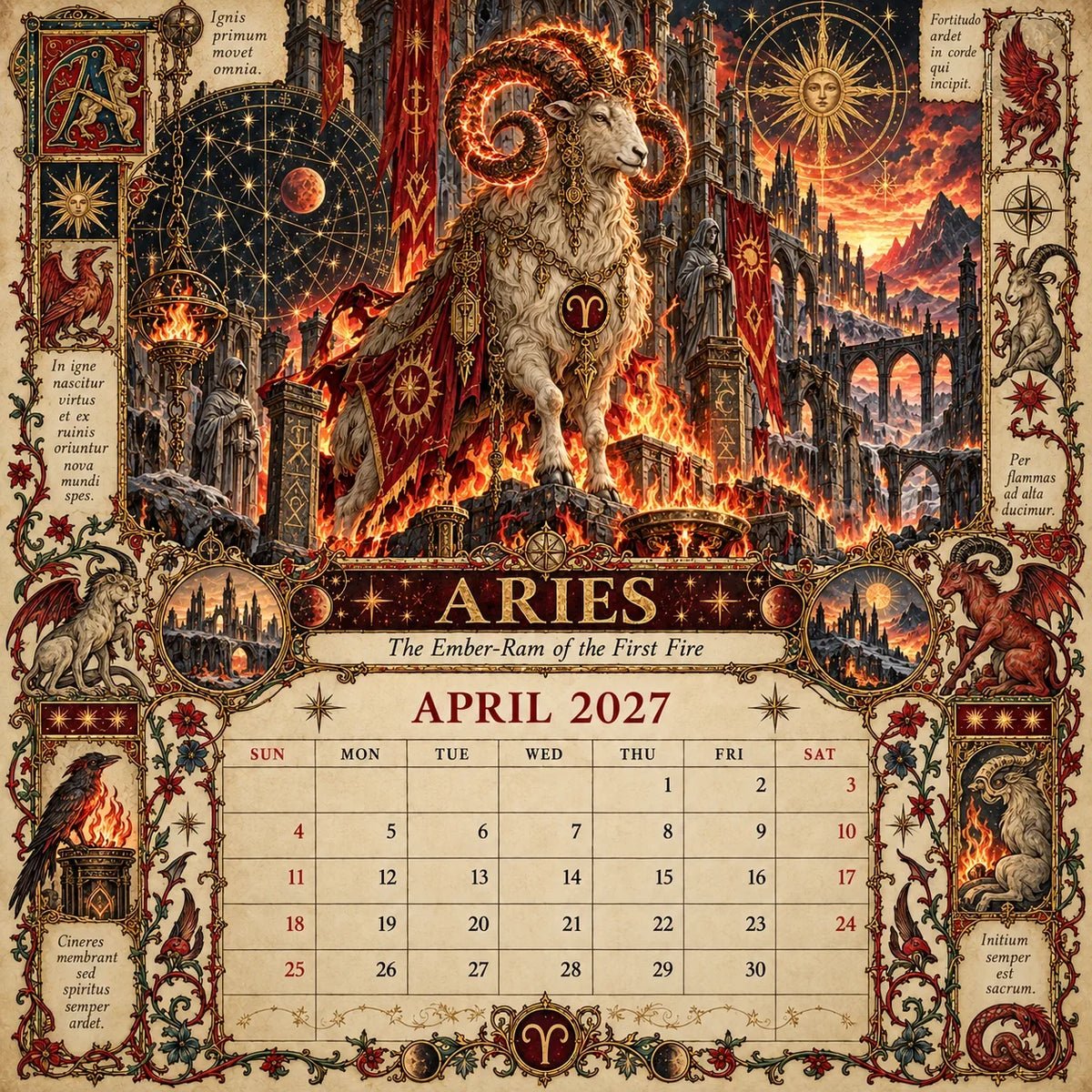 2027 Zodiac Grimoire Calendar™ | 12 Signs, 12 Forbidden Chapters