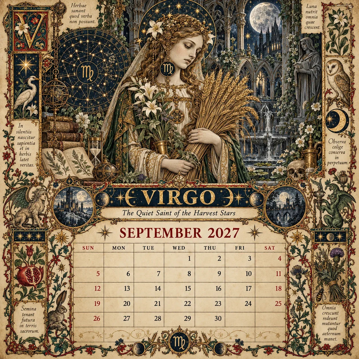 2027 Zodiac Grimoire Calendar™ | 12 Signs, 12 Forbidden Chapters
