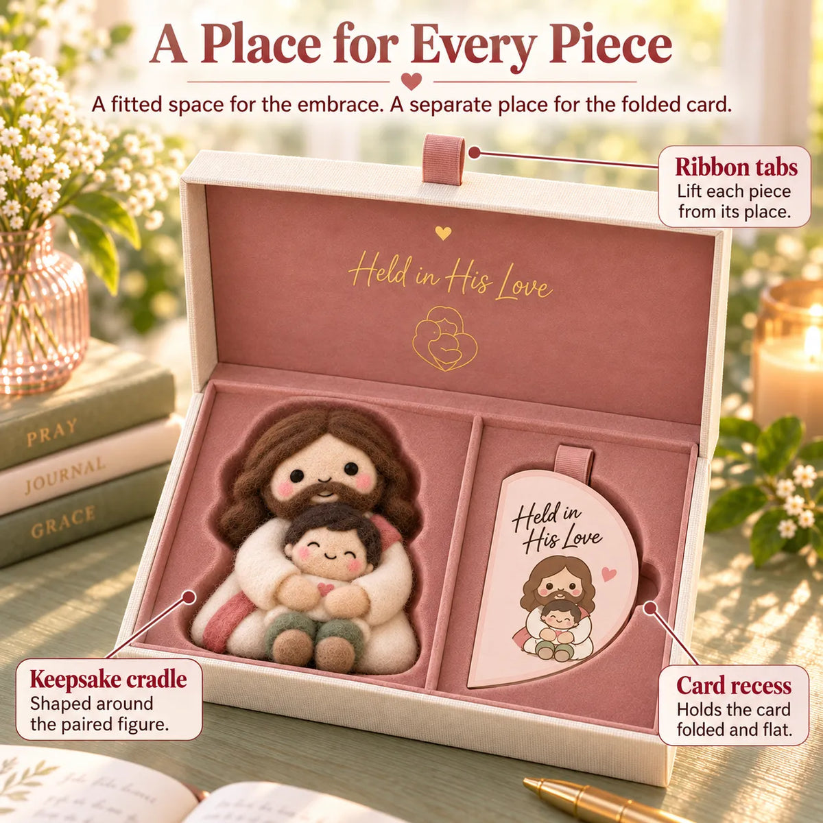 ⏳ Last Day 49% Off – ✝️ Faith-inspired Felt Keepsake Gift Set | 6 Meaningful Designs With Matching Message Card & Gift Box 🎁