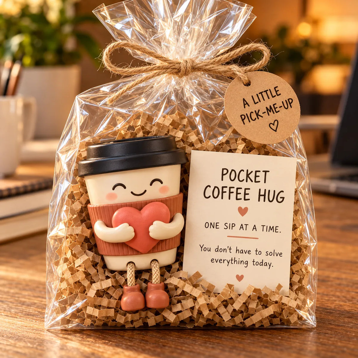 🔥Emotional Support Desk Companions🎁Funny Coworker Gift With Encouraging Message Card
