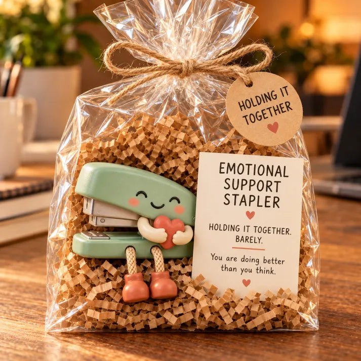 🔥Emotional Support Desk Companions🎁Funny Coworker Gift With Encouraging Message Card
