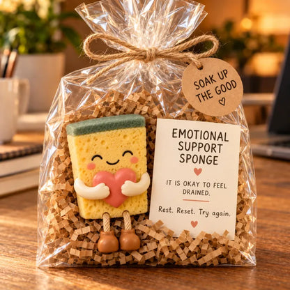 🔥Emotional Support Desk Companions🎁Funny Coworker Gift With Encouraging Message Card