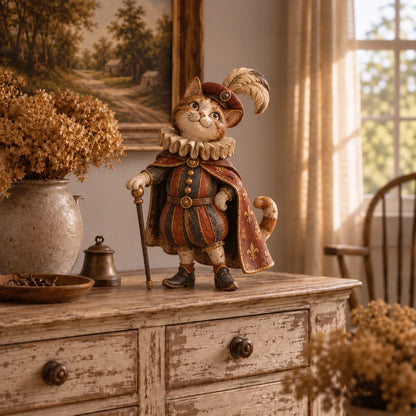 🐈 Medieval Cat Court — Whimsical Vintage Cat Figurines