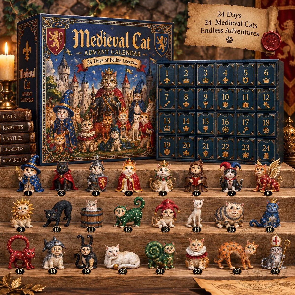🐈🏰 Medieval Cat Advent Calendar 2026 – 24 Days Of Feline Legends