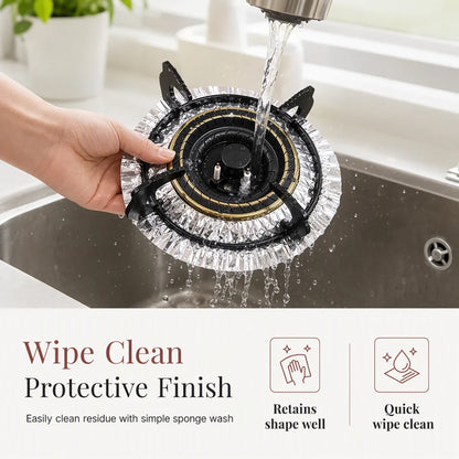 ⏳ Limited-Time Offer! ⏰ 10-Pack Heavy-Duty Foil Gas Stove Burner Liners – Keep Your Hob Clean & Protected with Deep Well Spill Capture 🍳