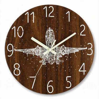 ⏳🔥limited-time 50% Off! ⏰12-inch Silent Wooden Wall Clock – Luminous Glow & Mdf Wood Grain✨
