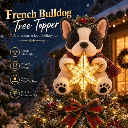 🎄 Christmas Glow Pup Tree Topper – Light-up Holiday Dog Tree Topper