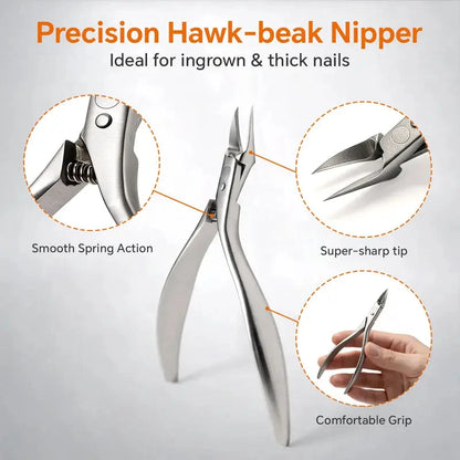 🦶 Limited-time 40% Off! ⚡ Stainless Steel Ingrown Toenail Clipper Set – Precise, Sturdy, Portable ✨