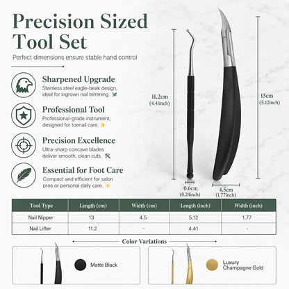 🦶 Limited-time 40% Off! ⚡ Stainless Steel Ingrown Toenail Clipper Set – Precise, Sturdy, Portable ✨