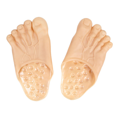 😂 Bigfoot Funny Feet Slippers – Realistic Oversized Novelty House Shoes