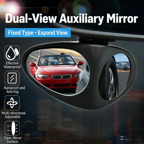 Dailyardtool® HD Car Blind Spot Elimination Mirror - 360° Rotatable, Rain/Fog Resistant