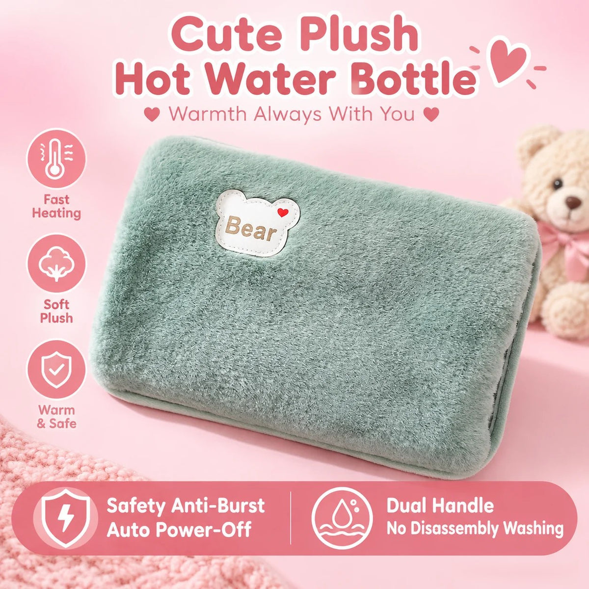Rechargeable Hot Water Bottles, Heat Packs, Explosion-proof Heat Pads