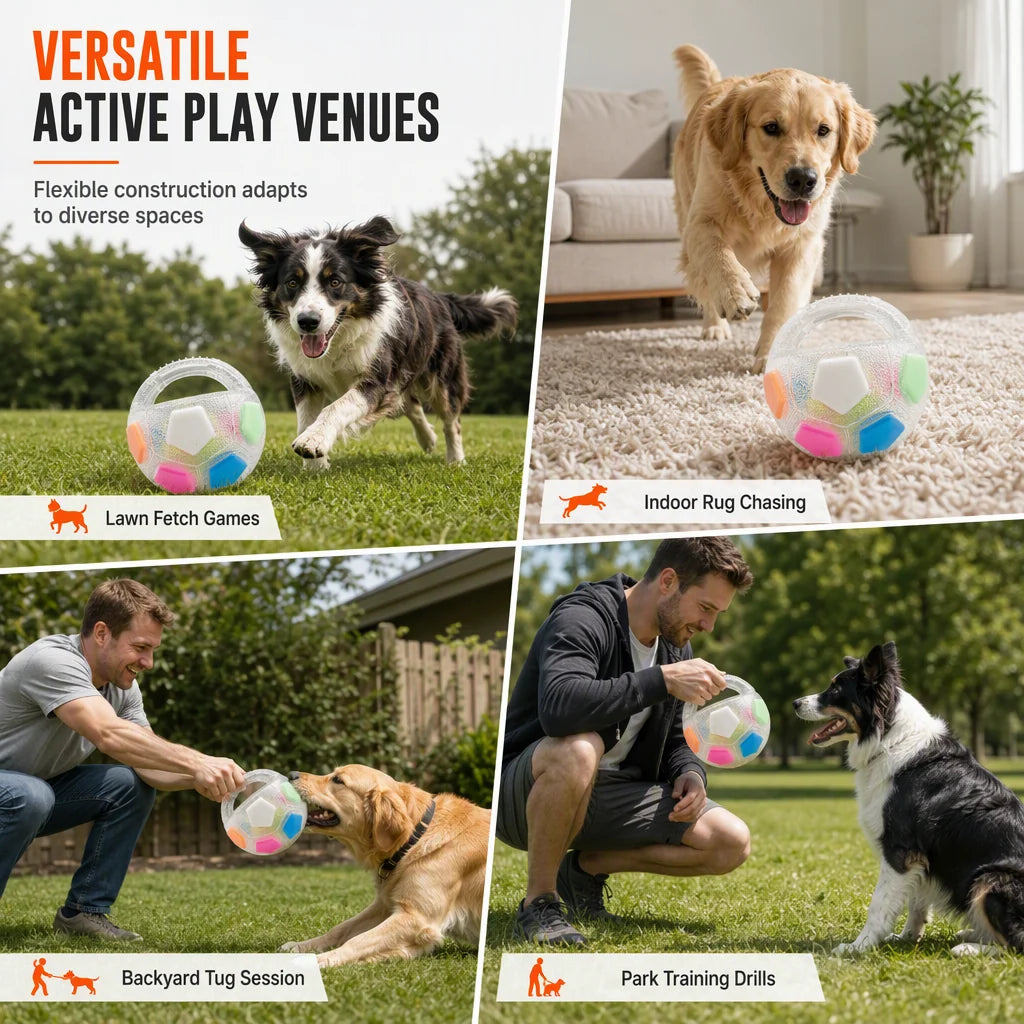⏳🔥limited-time 49% Off! ⏰🐶interactive Dog Soccer Ball Toy With Grab Tabs