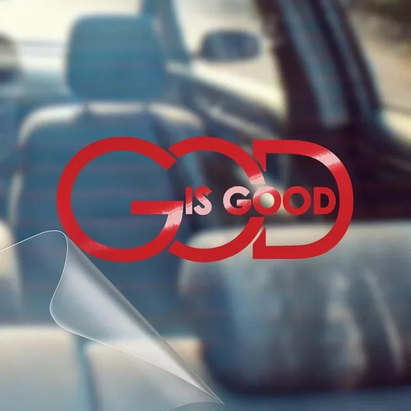 🙏 "god Is Good" Christian Car Decal Sticker | Premium Religious Décor
