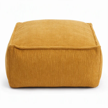 Unstuffed Square Pouf Cover | Storage Ottoman Slipcover for Living Room, Bedroom & Clothes Storage, Washable 45x45x23cm
