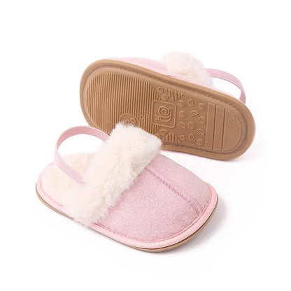 Fluffy Baby & Toddler Slippers With Soft Plush Lining And Non-slip Soles