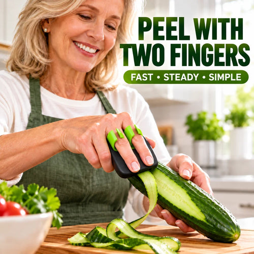 🥳2026 Hot Sale🥳💞50k+ Sold! 🧣❄️ 47% Off!ergonomic Two-finger Fruit And Vegetable Peeler