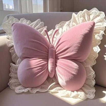 🦋Elegant Butterfly-shaped Throw Pillow – Delicate Lace & Charming Style🌸✨