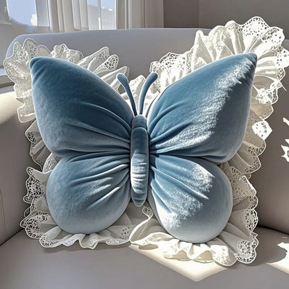 🦋Elegant Butterfly-shaped Throw Pillow – Delicate Lace & Charming Style🌸✨
