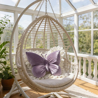 🦋Elegant Butterfly-shaped Throw Pillow – Delicate Lace & Charming Style🌸✨