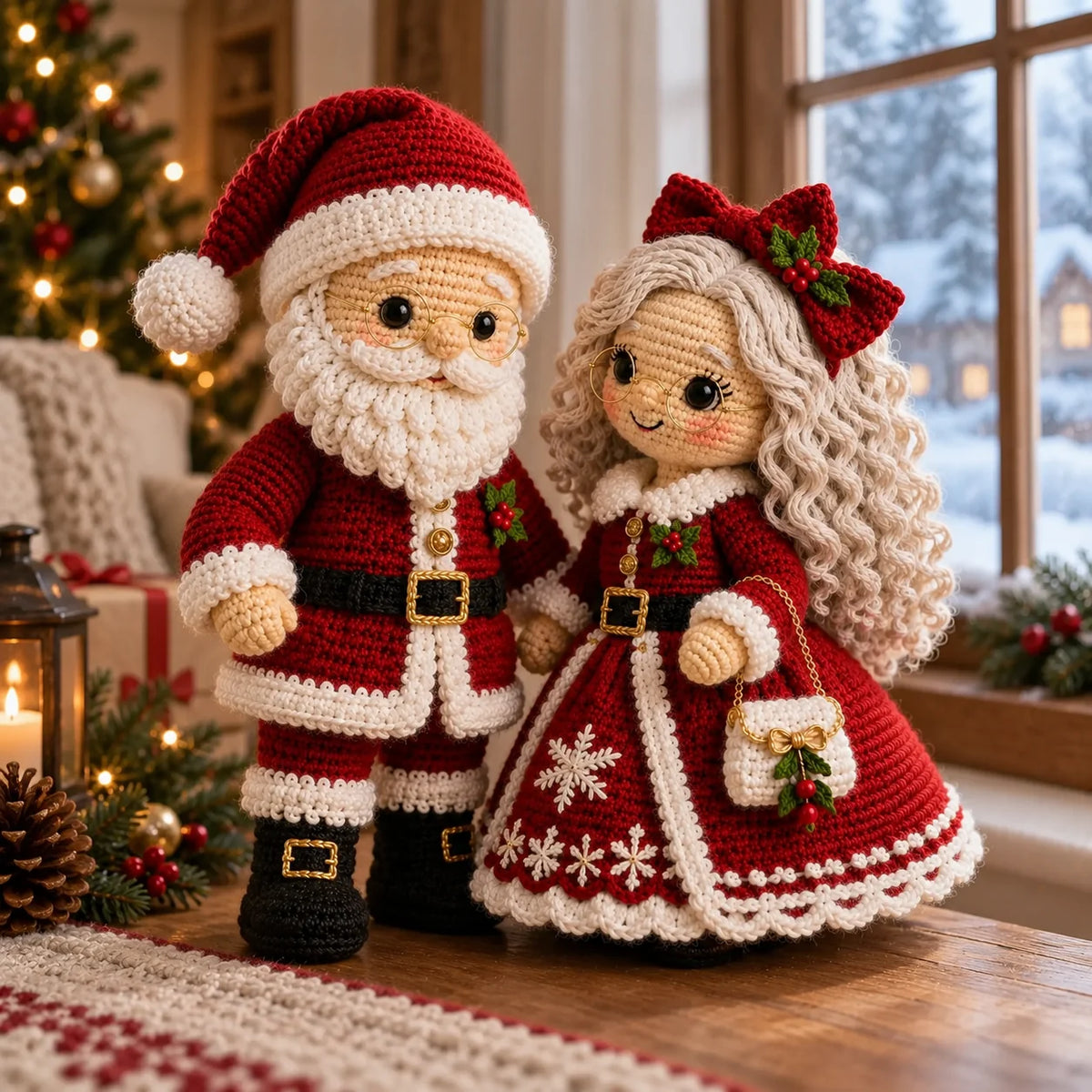 Crochet Christmas Santa & Mrs. Claus Amigurumi Doll