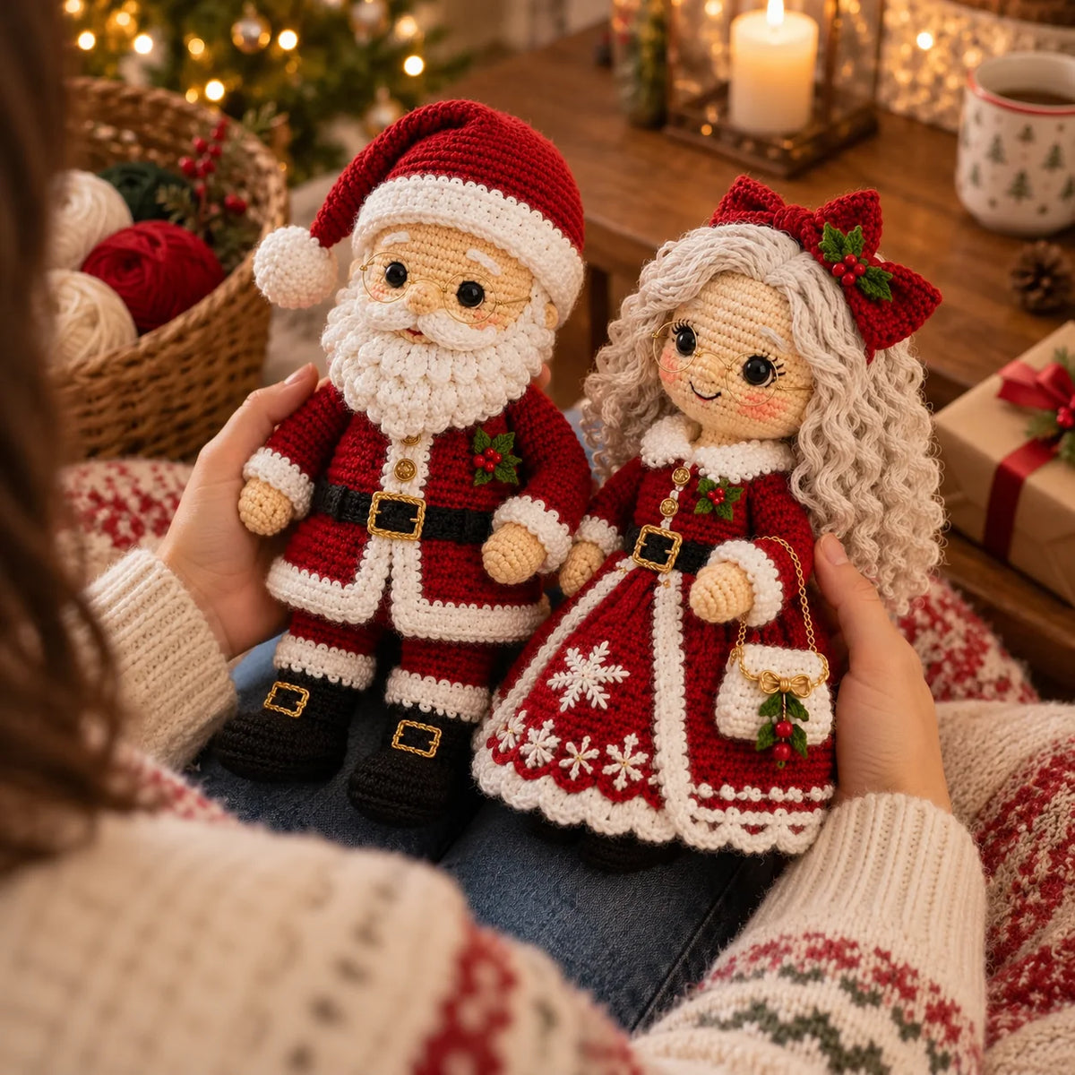 Crochet Christmas Santa & Mrs. Claus Amigurumi Doll