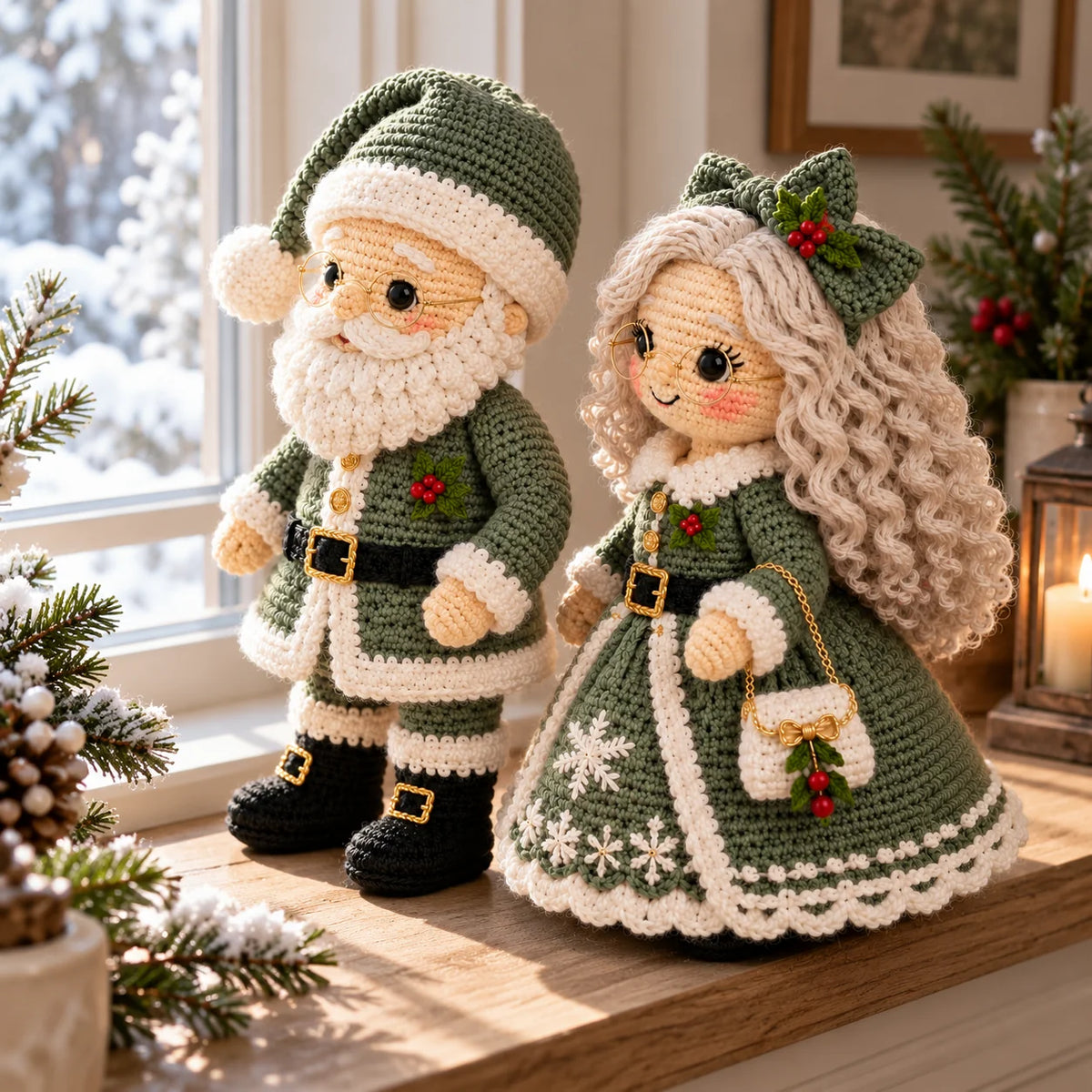 Crochet Christmas Santa & Mrs. Claus Amigurumi Doll