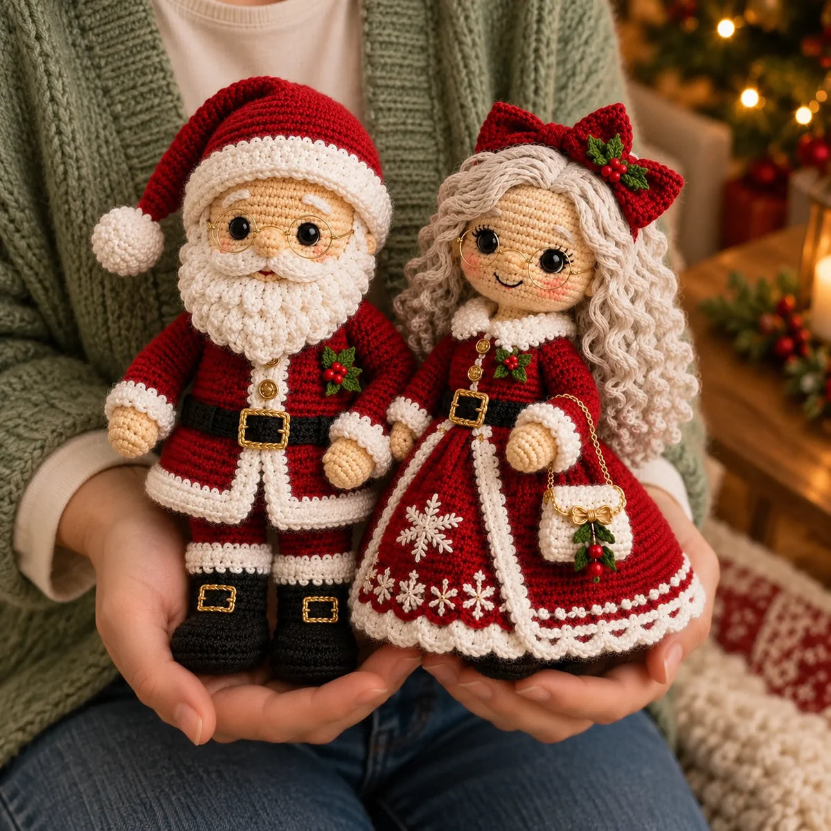 Crochet Christmas Santa & Mrs. Claus Amigurumi Doll